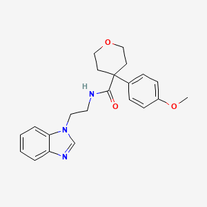 N-[2-(1H-benzimidazol-1-yl)ethyl]-4-(4-methoxyphenyl)tetrahydro-2H-pyran-4-carboxamide