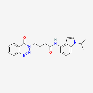 4-(4-oxo-1,2,3-benzotriazin-3(4H)-yl)-N-[1-(propan-2-yl)-1H-indol-4-yl]butanamide