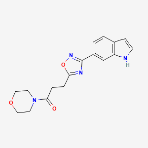 3-[3-(1H-indol-6-yl)-1,2,4-oxadiazol-5-yl]-1-(morpholin-4-yl)propan-1-one