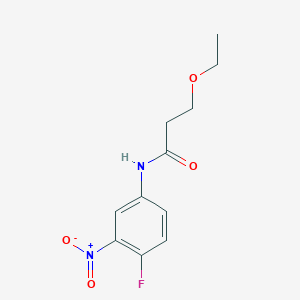 3-ethoxy-N-(4-fluoro-3-nitrophenyl)propanamide