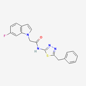 N-(5-benzyl-1,3,4-thiadiazol-2-yl)-2-(6-fluoro-1H-indol-1-yl)acetamide