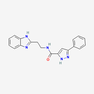 N-[2-(1H-benzimidazol-2-yl)ethyl]-5-phenyl-1H-pyrazole-3-carboxamide