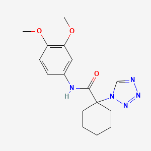 molecular formula C16H21N5O3 B11015111 N-(3,4-dimethoxyphenyl)-1-(1H-tetrazol-1-yl)cyclohexanecarboxamide 