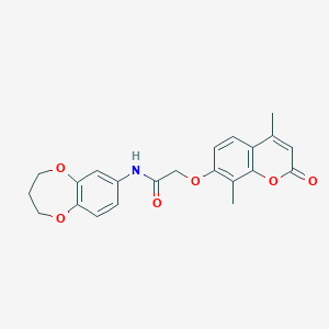 N-(3,4-dihydro-2H-1,5-benzodioxepin-7-yl)-2-[(4,8-dimethyl-2-oxo-2H-chromen-7-yl)oxy]acetamide