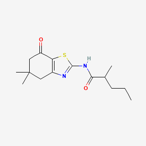 N-(5,5-dimethyl-7-oxo-4,5,6,7-tetrahydro-1,3-benzothiazol-2-yl)-2-methylpentanamide