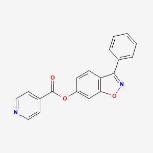 molecular formula C19H12N2O3 B11015138 3-Phenyl-1,2-benzisoxazol-6-yl isonicotinate 