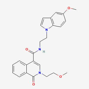 2-(2-methoxyethyl)-N-[2-(5-methoxy-1H-indol-1-yl)ethyl]-1-oxo-1,2-dihydro-4-isoquinolinecarboxamide