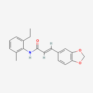 (2E)-3-(1,3-benzodioxol-5-yl)-N-(2-ethyl-6-methylphenyl)prop-2-enamide