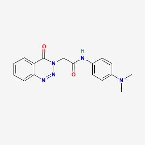 molecular formula C17H17N5O2 B11015196 N-[4-(dimethylamino)phenyl]-2-(4-oxo-1,2,3-benzotriazin-3(4H)-yl)acetamide 