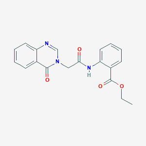 Ethyl 2-(((4-oxo-3(4H)-quinazolinyl)acetyl)amino)benzoate