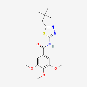 N-[5-(2,2-dimethylpropyl)-1,3,4-thiadiazol-2-yl]-3,4,5-trimethoxybenzamide