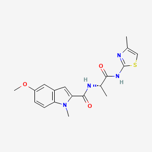 5-methoxy-1-methyl-N-{(2S)-1-[(4-methyl-1,3-thiazol-2-yl)amino]-1-oxopropan-2-yl}-1H-indole-2-carboxamide