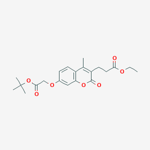 molecular formula C21H26O7 B11015278 ethyl 3-[7-(2-tert-butoxy-2-oxoethoxy)-4-methyl-2-oxo-2H-chromen-3-yl]propanoate 