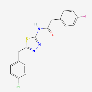 N-[5-(4-chlorobenzyl)-1,3,4-thiadiazol-2-yl]-2-(4-fluorophenyl)acetamide