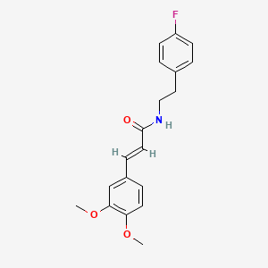 molecular formula C19H20FNO3 B11015286 (2E)-3-(3,4-dimethoxyphenyl)-N-[2-(4-fluorophenyl)ethyl]prop-2-enamide 