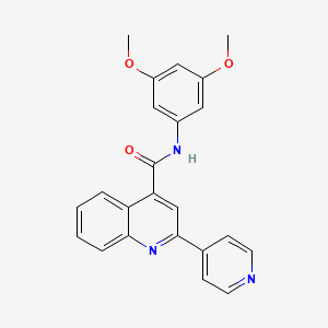 molecular formula C23H19N3O3 B11015296 N-(3,5-dimethoxyphenyl)-2-(pyridin-4-yl)quinoline-4-carboxamide 