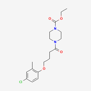 molecular formula C18H25ClN2O4 B11015308 Ethyl 4-[4-(4-chloro-2-methylphenoxy)butanoyl]piperazine-1-carboxylate 