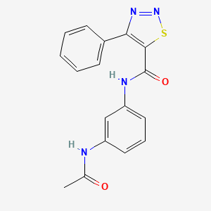 molecular formula C17H14N4O2S B11015314 N-[3-(acetylamino)phenyl]-4-phenyl-1,2,3-thiadiazole-5-carboxamide 