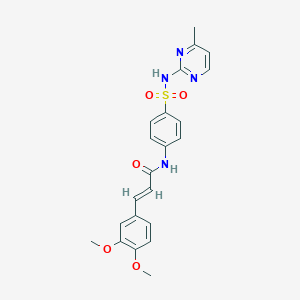 (2E)-3-(3,4-dimethoxyphenyl)-N-{4-[(4-methylpyrimidin-2-yl)sulfamoyl]phenyl}prop-2-enamide