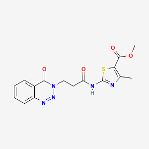 methyl 4-methyl-2-{[3-(4-oxo-1,2,3-benzotriazin-3(4H)-yl)propanoyl]amino}-1,3-thiazole-5-carboxylate