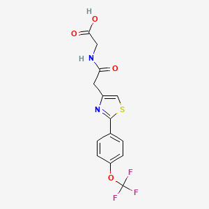 N-({2-[4-(trifluoromethoxy)phenyl]-1,3-thiazol-4-yl}acetyl)glycine