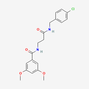 molecular formula C19H21ClN2O4 B11015365 N-{3-[(4-chlorobenzyl)amino]-3-oxopropyl}-3,5-dimethoxybenzamide 