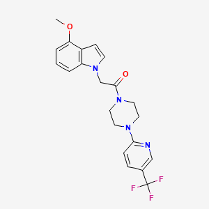 2-(4-methoxy-1H-indol-1-yl)-1-{4-[5-(trifluoromethyl)-2-pyridyl]piperazino}-1-ethanone