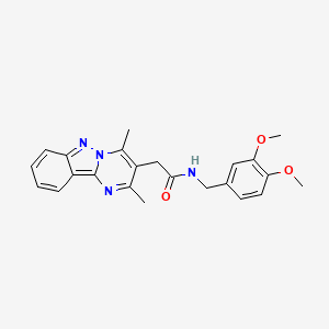 N-(3,4-dimethoxybenzyl)-2-(2,4-dimethylpyrimido[1,2-b]indazol-3-yl)acetamide