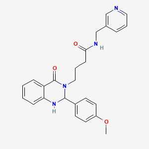 molecular formula C25H26N4O3 B11015399 4-[2-(4-methoxyphenyl)-4-oxo-1,4-dihydroquinazolin-3(2H)-yl]-N-(pyridin-3-ylmethyl)butanamide 