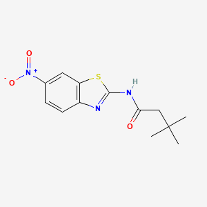 3,3-dimethyl-N-(6-nitro-1,3-benzothiazol-2-yl)butanamide