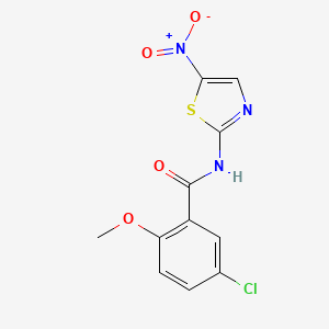 5-chloro-2-methoxy-N-(5-nitro-1,3-thiazol-2-yl)benzamide