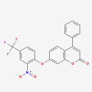 7-[2-nitro-4-(trifluoromethyl)phenoxy]-4-phenyl-2H-chromen-2-one