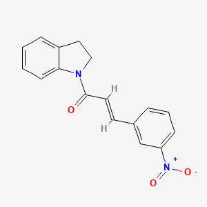 (2E)-1-(2,3-dihydro-1H-indol-1-yl)-3-(3-nitrophenyl)prop-2-en-1-one