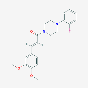 (2E)-3-(3,4-dimethoxyphenyl)-1-[4-(2-fluorophenyl)piperazin-1-yl]prop-2-en-1-one