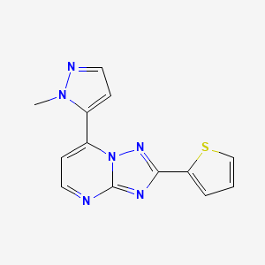 7-(1-methyl-1H-pyrazol-5-yl)-2-(thiophen-2-yl)[1,2,4]triazolo[1,5-a]pyrimidine