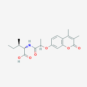 molecular formula C20H25NO6 B11015499 N-{2-[(3,4-dimethyl-2-oxo-2H-chromen-7-yl)oxy]propanoyl}-L-isoleucine 