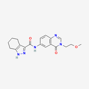 N-[3-(2-methoxyethyl)-4-oxo-3,4-dihydroquinazolin-6-yl]-4,5,6,7-tetrahydro-1H-indazole-3-carboxamide