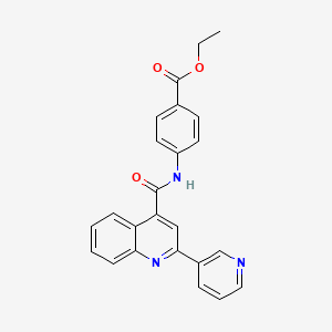 Ethyl 4-({[2-(pyridin-3-yl)quinolin-4-yl]carbonyl}amino)benzoate