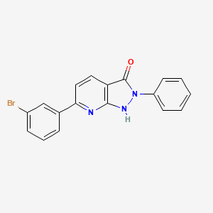 molecular formula C18H12BrN3O B11015614 6-(3-bromophenyl)-2-phenyl-1,2-dihydro-3H-pyrazolo[3,4-b]pyridin-3-one 