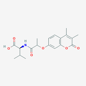 (2S)-2-({2-[(3,4-dimethyl-2-oxo-2H-chromen-7-yl)oxy]propanoyl}amino)-3-methylbutanoic acid