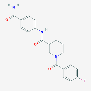 N-(4-carbamoylphenyl)-1-[(4-fluorophenyl)carbonyl]piperidine-3-carboxamide