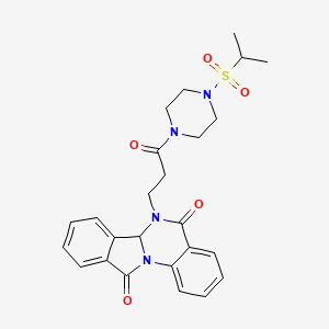 6-{3-[4-(Isopropylsulfonyl)piperazino]-3-oxopropyl}-6,6A-dihydroisoindolo[2,1-A]quinazoline-5,11-dione