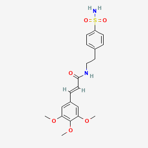 molecular formula C20H24N2O6S B11015727 (2E)-N-[2-(4-sulfamoylphenyl)ethyl]-3-(3,4,5-trimethoxyphenyl)prop-2-enamide 