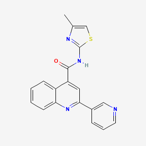 N-[(2Z)-4-methyl-1,3-thiazol-2(3H)-ylidene]-2-(pyridin-3-yl)quinoline-4-carboxamide