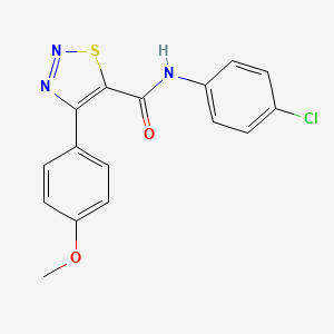 molecular formula C16H12ClN3O2S B11015733 N-(4-chlorophenyl)-4-(4-methoxyphenyl)-1,2,3-thiadiazole-5-carboxamide 