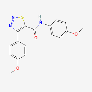 molecular formula C17H15N3O3S B11015743 N,4-bis(4-methoxyphenyl)-1,2,3-thiadiazole-5-carboxamide 