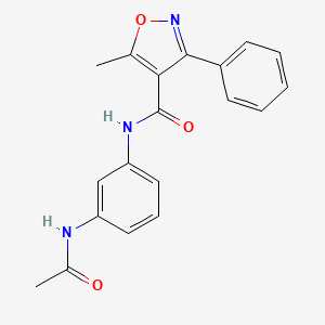 N-(3-acetamidophenyl)-5-methyl-3-phenyl-1,2-oxazole-4-carboxamide