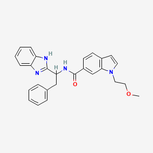 molecular formula C27H26N4O2 B11015753 N-[1-(1H-benzimidazol-2-yl)-2-phenylethyl]-1-(2-methoxyethyl)-1H-indole-6-carboxamide 