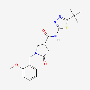 N-[(2E)-5-tert-butyl-1,3,4-thiadiazol-2(3H)-ylidene]-1-(2-methoxybenzyl)-5-oxopyrrolidine-3-carboxamide