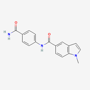 molecular formula C17H15N3O2 B11015774 N-(4-carbamoylphenyl)-1-methyl-1H-indole-5-carboxamide 